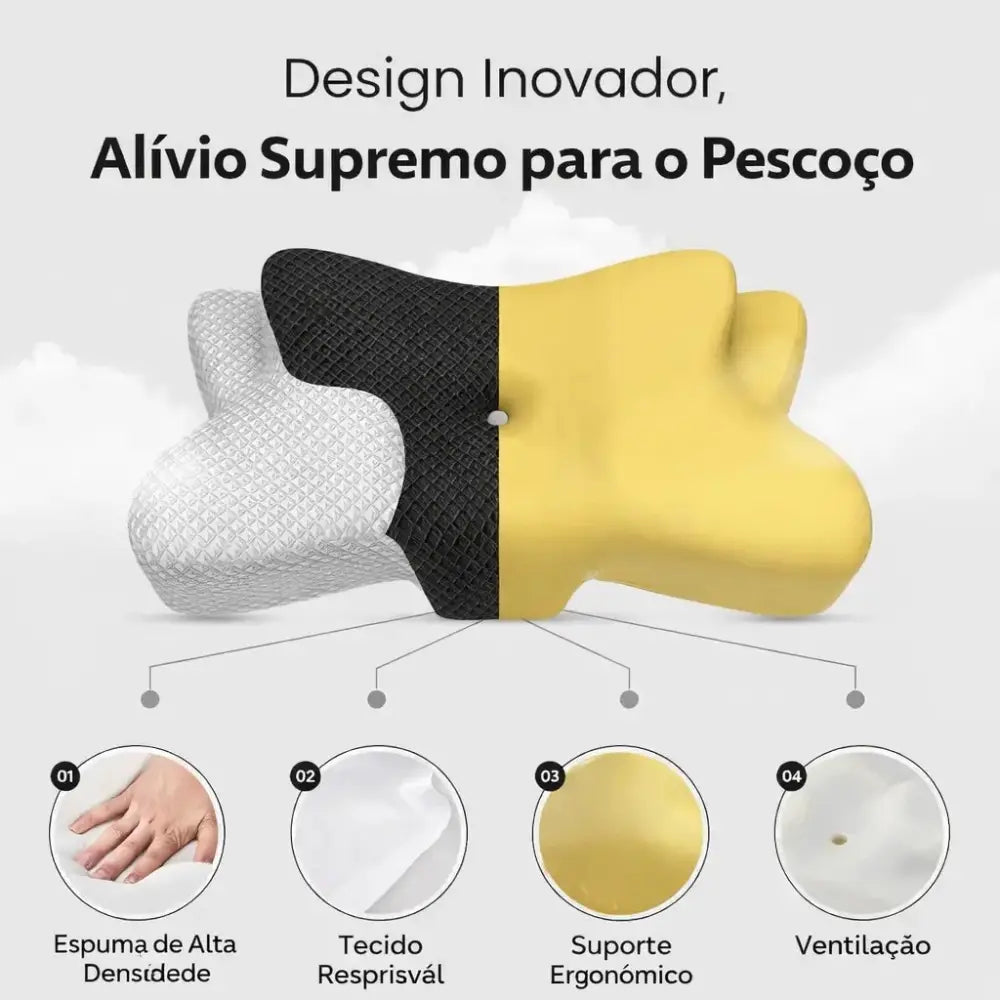 Travesseiro ortopédico para dor no pescoço